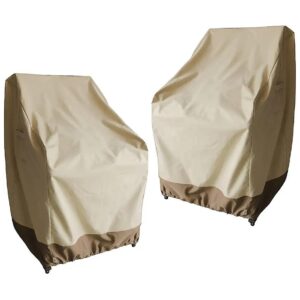 Heavy Duty 26W x 28D x 5H Inch Waterproof Patio Chair Covers for Outdoor Furniture