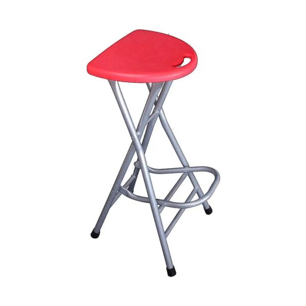 Heavy Duty 28x12 Inch Folding Stool with Black Vinyl Padded Seat