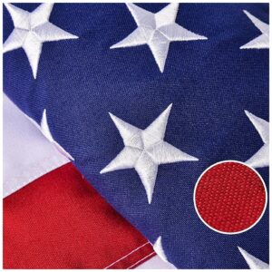 Heavy Duty 3x5 FT American Flag Made from Spun Polyester and Canvas Construction