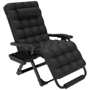 Heavy Duty 500lbs Zero Gravity Chair with Cup Tray and Support for All-Season Use