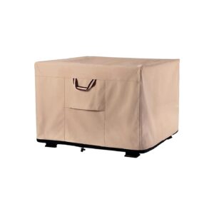 Heavy Duty 900D Poly Square Fire Pit Cover 28-32 Inch Water Wind Snow and UV Resistant