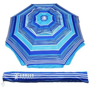 Heavy Duty Beach Umbrella with UV 50+ Protection and Windproof Design