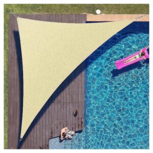 Heavy Duty Beige Shade Sail with Custom Size Option and UV Stabilized Compound