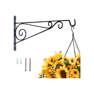 Heavy Duty Black Iron Plant Hanger Bracket for Hanging Big Plants and More