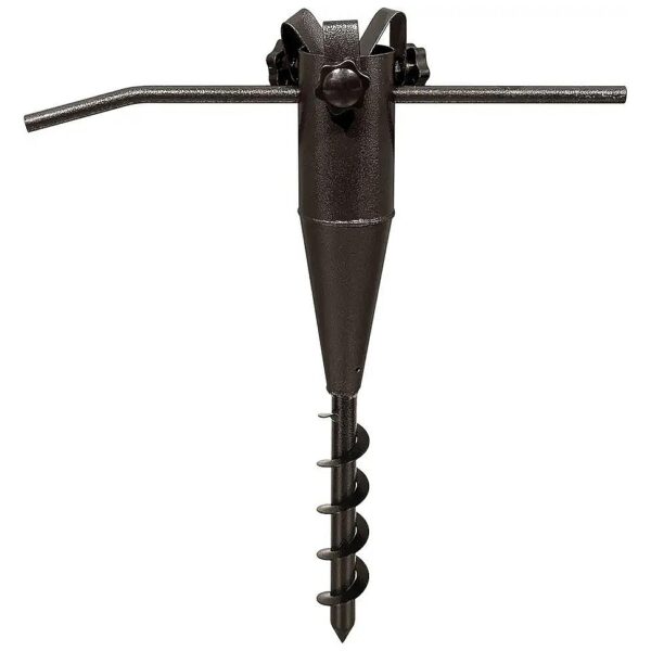 Heavy Duty Brown Powder Coated Umbrella Base for Patio and Garden Use