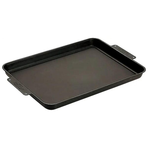 Heavy Duty Cast Iron Griddle for Large Grill Bridge or Double Burner Stove Black