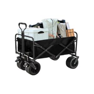 Heavy Duty Collapsible Wagon with All-Terrain Wheels and Large Capacity Storage