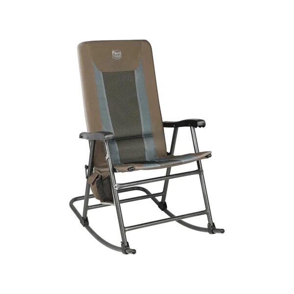 Heavy Duty Foldable Rocking Chair with High Back, Supports 300 Pounds