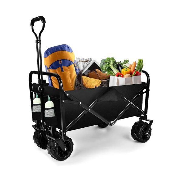 Heavy Duty Folding Wagon with Stable and Balance Wheels