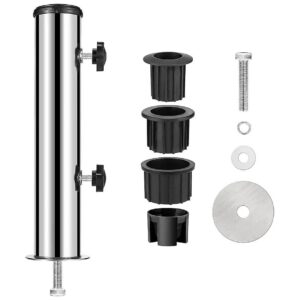 Heavy Duty Granite Umbrella Stand Tube with Stainless Steel Base for Outdoor Use