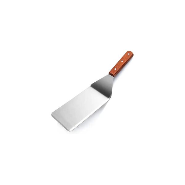 Heavy Duty Grill Turner Spatula with Cutting Edge Blade and Durable Wood Handle