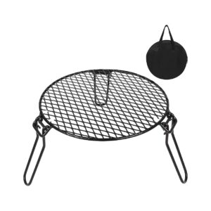 Heavy Duty Iron Folding Campfire Grill for Portable Outdoor Cooking