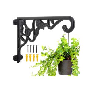 Heavy Duty Iron Wall Hanging Plant Bracket for Hanging Plants Wind Chimes Bird Feeders