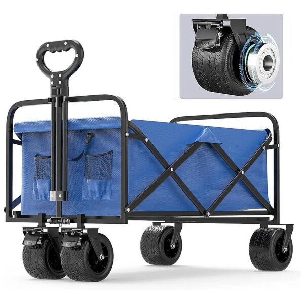 Heavy Duty Load Wagon with Foldable Design and All-Terrain Wheels for All Roads