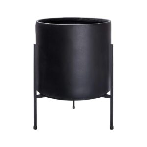 Heavy Duty Metal Stand for Large 14-Inch Fiberclay Black Plant Pot