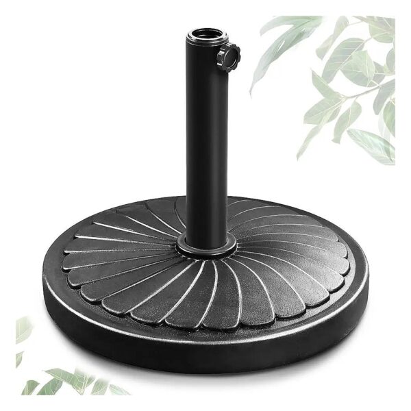 Heavy Duty Outdoor Umbrella Base Stand with Adjustable Pole and Resistant to Weathering