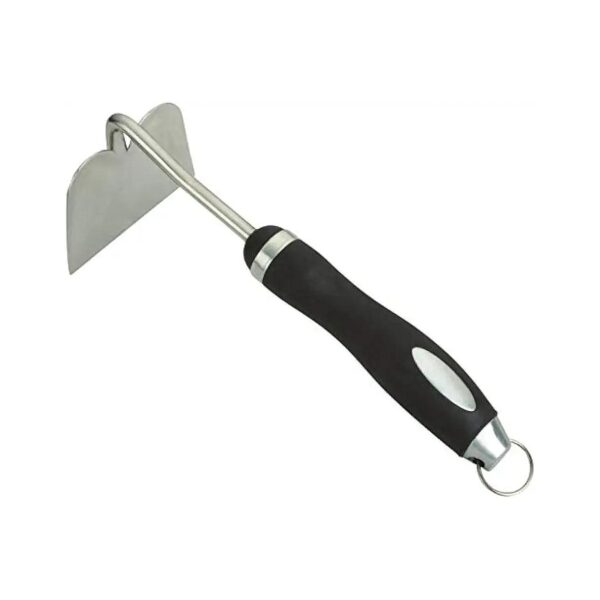 Heavy Duty Polished Blade Hand Hoe for Soil Moving and Weeding with Ergonomic Handle