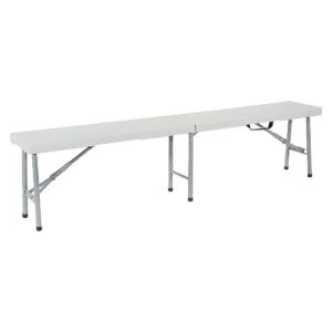 Heavy Duty Resin Folding Bench with Resistant Surface for Indoor and Outdoor Use