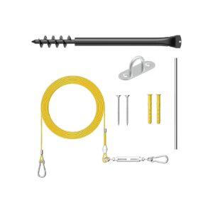 Heavy Duty Shade Sail Hardware Kit for Shade Sails, Flag Poles and Light Strings