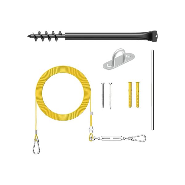 Heavy Duty Shade Sail Hardware Kit for Shade Sails, Flag Poles and Light Strings