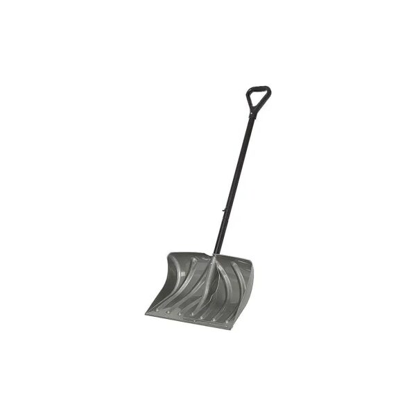 Heavy Duty Snow Pusher and Shovel Combo with Angled Channels for Efficient Snow Removal