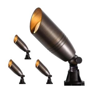 Heavy Duty Solid Brass Landscape Spotlights for Outdoor Uplighting and Accent Lighting