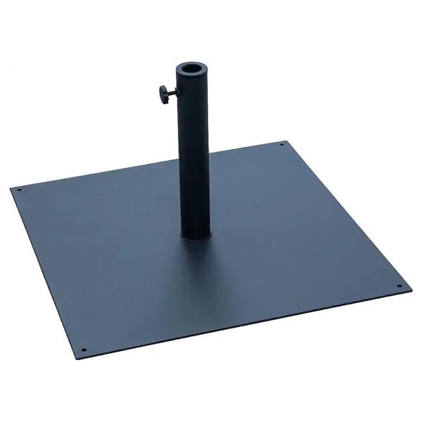 Heavy Duty Square Steel Plate Patio Umbrella Base for Outdoor Use