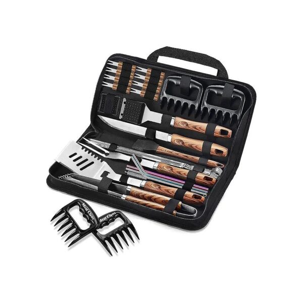 Heavy Duty Stainless Steel BBQ Tools Gift Set - 27pc Grill Utensils for Men Dad