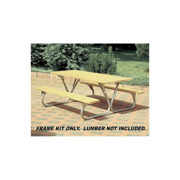 Heavy Duty US-Made Steel Picnic Table Frames for 4-8 Foot Benches and Lumber