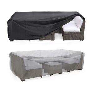 Heavy Duty Waterproof Patio Furniture Cover for Outdoor Sectional Sofa and Table Sets