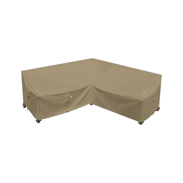 Heavy Duty Waterproof Patio Sectional Sofa Cover for 5-Seater V-Shaped Furniture