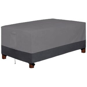 Heavy Duty Waterproof Rectangular Outdoor Table Cover 72x44x23 Inches Gray Dark Gray