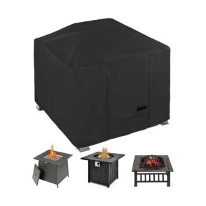 Heavy Duty Waterproof Square Fire Pit Cover for Black Propane Fire Pits