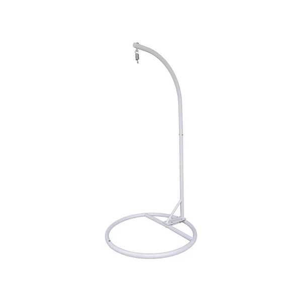 Heavy Duty White Powder Coated Hammock Stand for Indoor Outdoor Relaxation