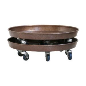 Heavy-Duty 20" Round Plant Stands with Lockable Wheels for Indoor Outdoor Use