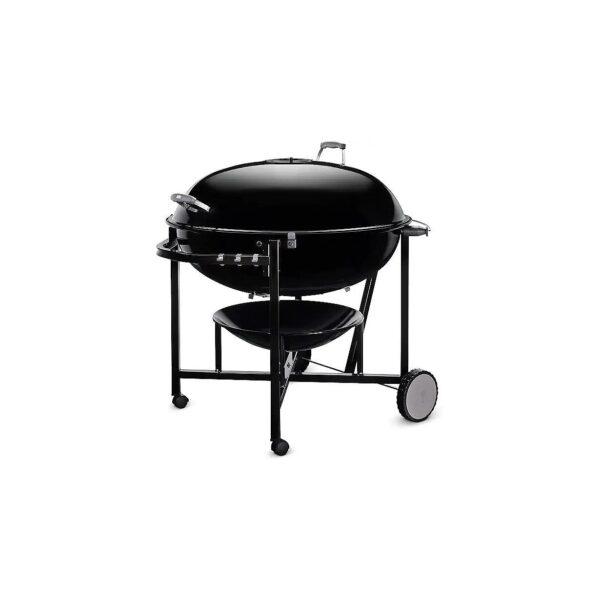 Heavy-Duty Charcoal Kettle Grill with Built-In Thermometer and Grill Tools