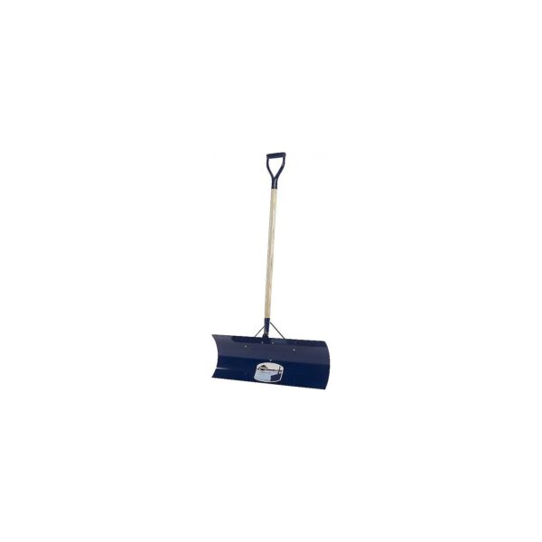 Heavy-Duty Snow Pusher with 30-Inch Alloy Steel Blade and D-Grip Handle