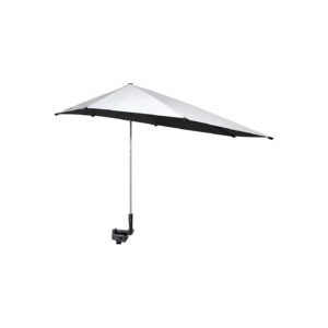 Height Adjustable Outdoor Shade Umbrella with Universal Clamp for Beach Chairs and More