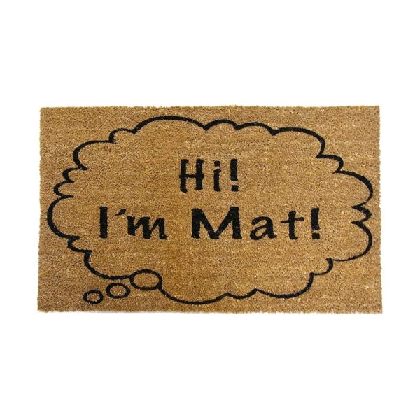 Hi Im Mat Funny Doormat with Coir Material and Machine Made Weave