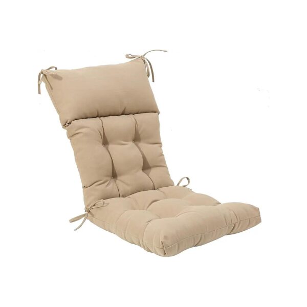 High Back Chair Cushions for Spring and Summer Outdoor Use Beige Sand Camel Colors