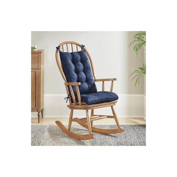 High Back Navy Memory Foam Rocking Chair Cushions for Comfortable Seating and Leisure