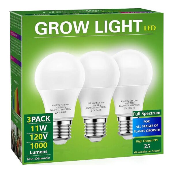 High Efficiency and Low Heat LED Grow Light Bulb for Indoor Plants and Seed Starting