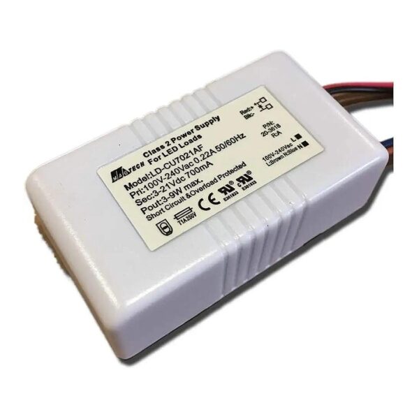 High Frequency 700mA Constant Current LED Driver with Chassis Mounting Option