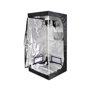 High Output Efficiency Black 32x32x63 Inch Hydroponic Grow Tent with Reflective Mylar