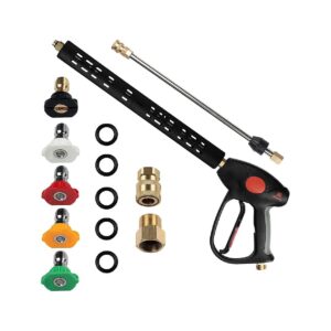 High Pressure Foam Power Washer Gun with 40 Inch Adjustable Length and Nozzle Spray Tips