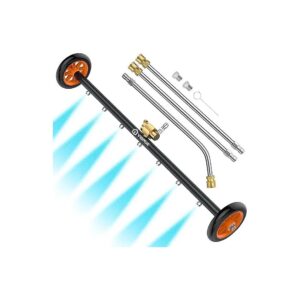 High Pressure Pressure Washer Water Broom with 7 Nozzles and 3 Pieces Extension Wand