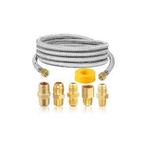 High Pressure Propane Hose Extension with Brass Conversion Couplings