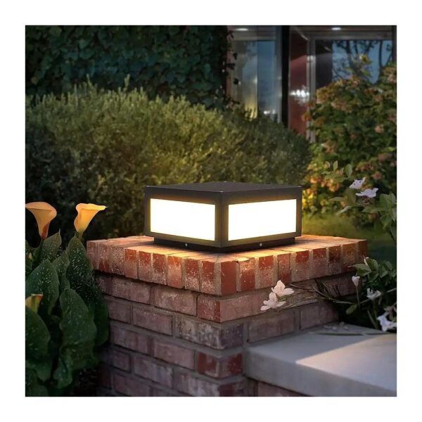 High Voltage Wired Modern LED Post Light with IP54 Waterproof for Patio Garden Decoration