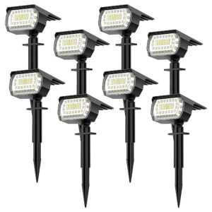 High-Brightness Solar Spotlights Outdoor with 57 LEDs for Large Yard Pathway Lighting