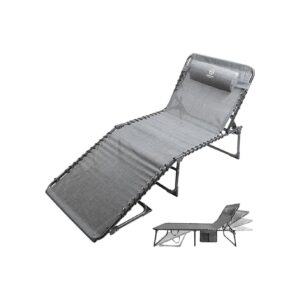 High-Density Foam Chaise Lounge with Adjustable Recline and Comfortable Pillow